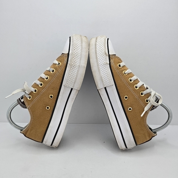 Converse | CTAS brown canvas sporty boho platform sneakers | WMS 7.5 - Picture 11 of 13